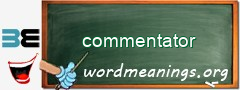 WordMeaning blackboard for commentator